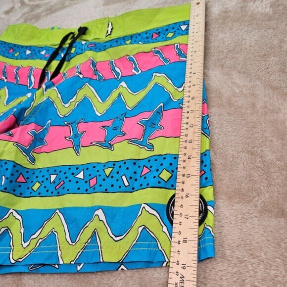 Maui and Sons Board Shorts Colorful Sharks Swim Trunks Surf Men's Size XL Beach - Picture 6 of 16